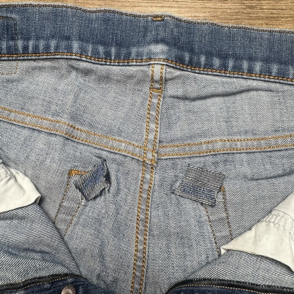 Diesel Jeans Men 32x32 Blue D-MIHTRY Straight Leg Stretch Destroyed Skater 009DG - Picture 5 of 16